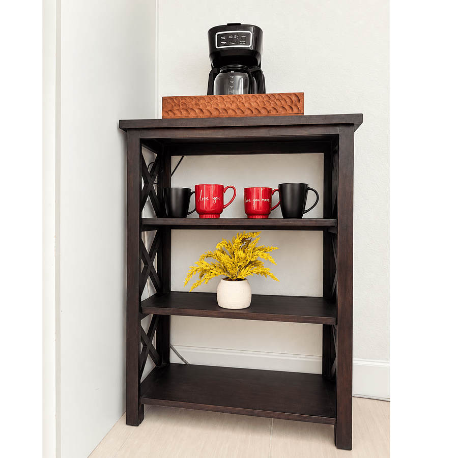 Dedicated coffee station with coffee maker and mugs - perfect for an easy start to your day.