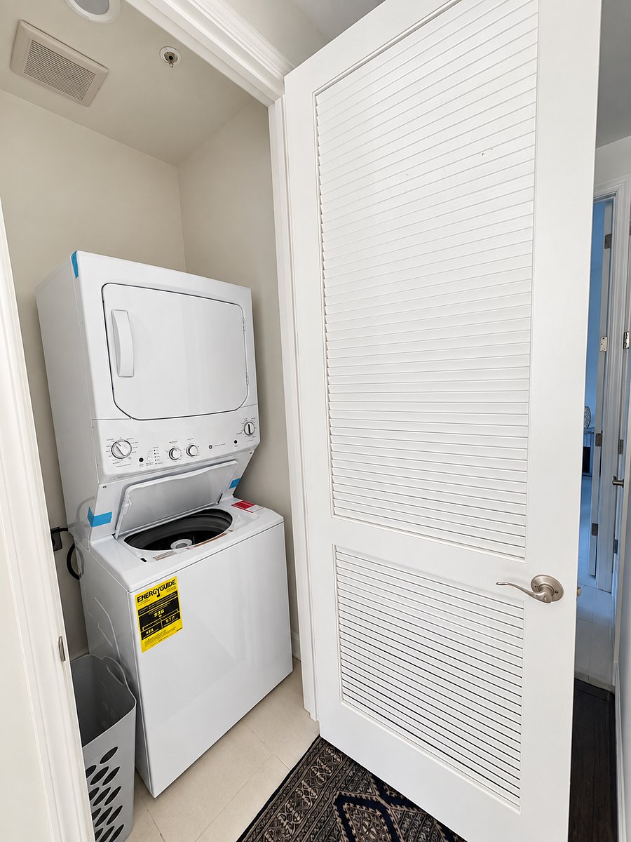 Private in-unit washer and dryer for convenient laundry during your stay.