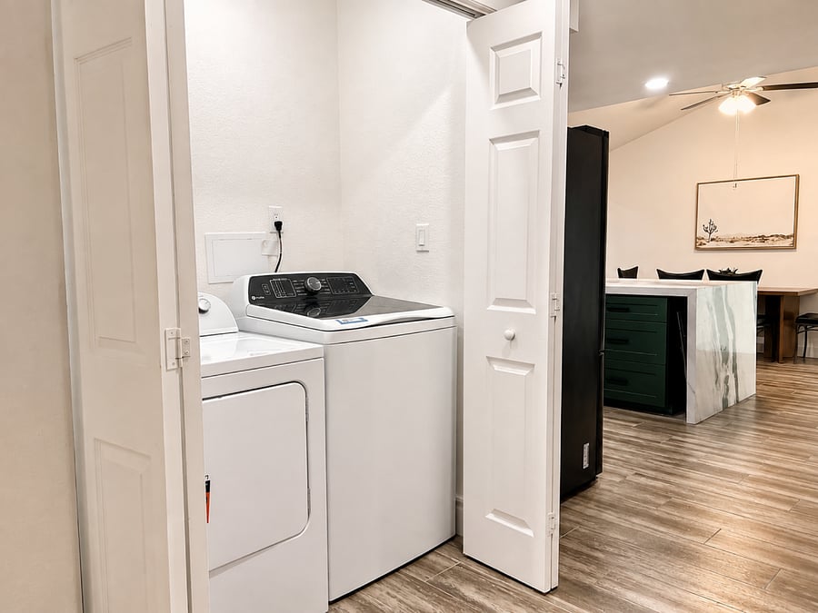 Shared laundry on premises.