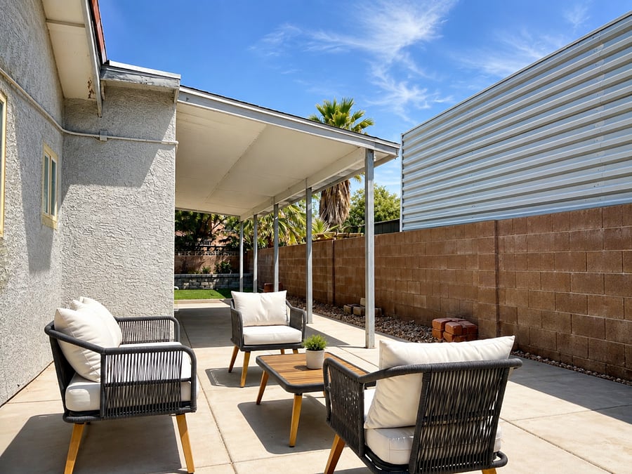 Outdoor seating area.