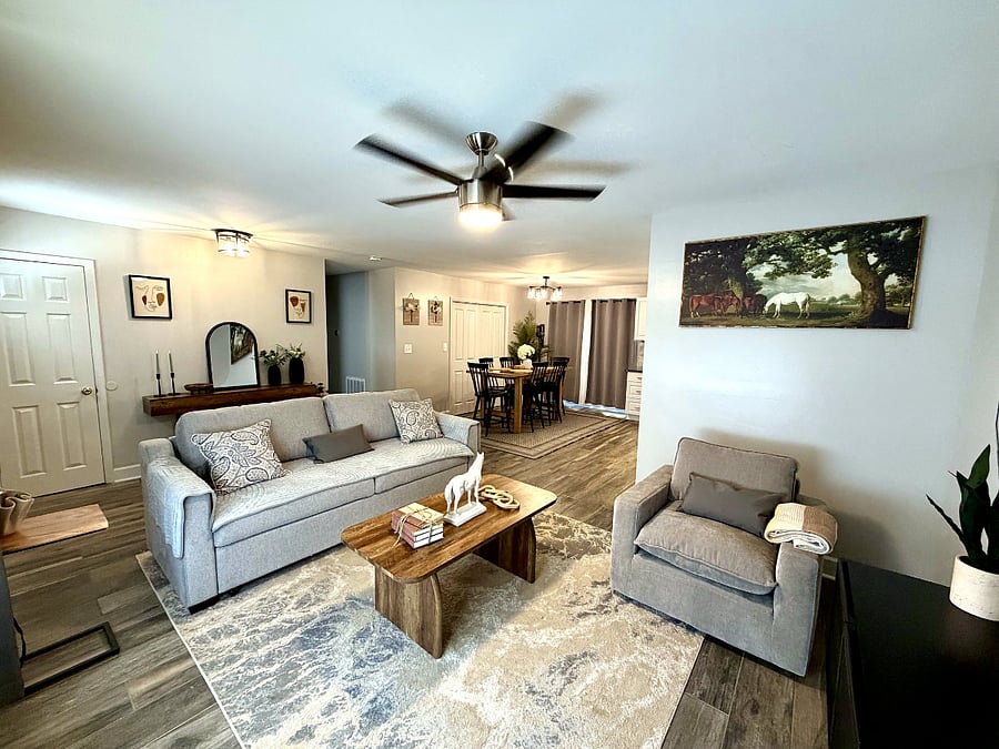 Living room with sofa and coffee table