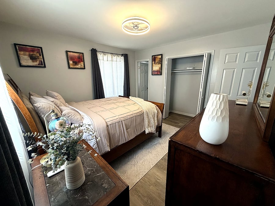 Primary bedroom with closet