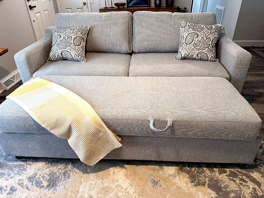 Sofa sleeper pulled out  extra sleep