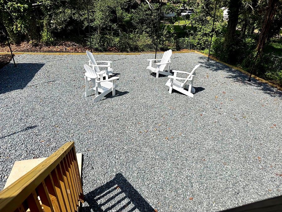 Private backyard patio
