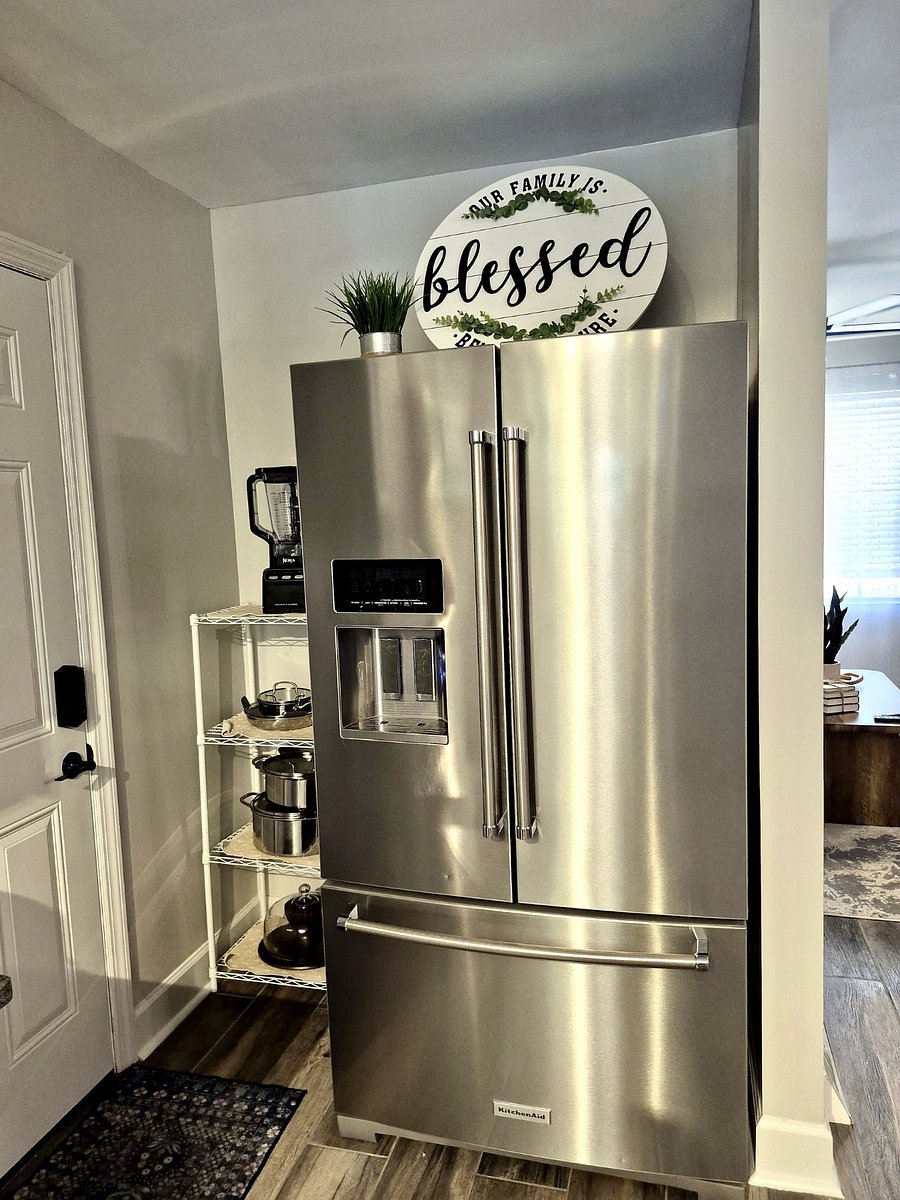 KitchenAid fridge with ice and water