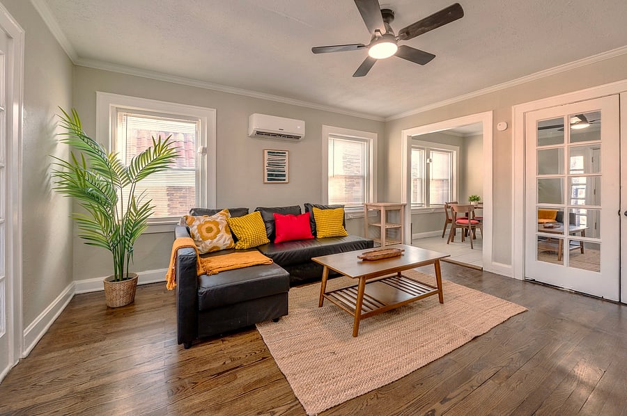 Kick back and unwind in our stylish living space!