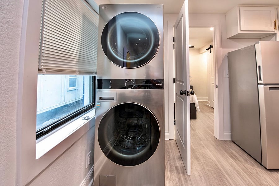 Enjoy the comforts of home, including a well-appointed laundry area.