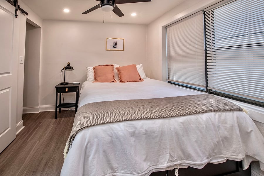 Sink into relaxation on the cloud-like comfort of our queen bed.