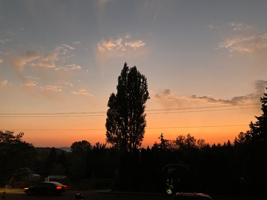 Sunset Over Happy Valley From Living Room Picture Windows