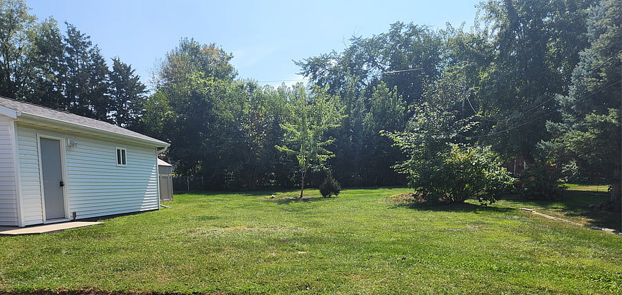 Large back yard