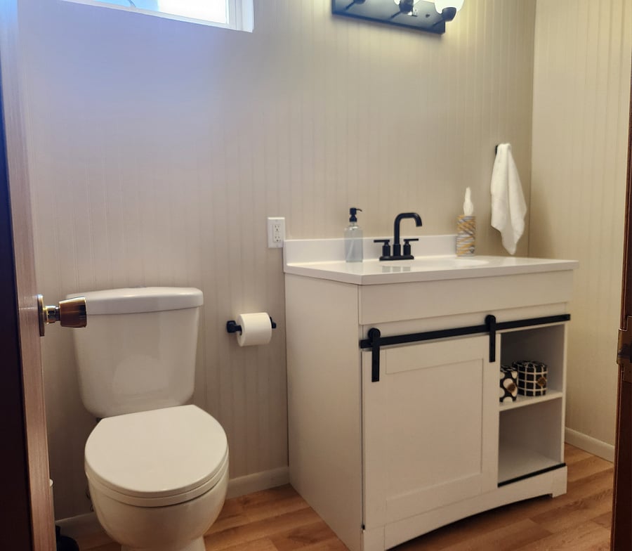 Basement half bath