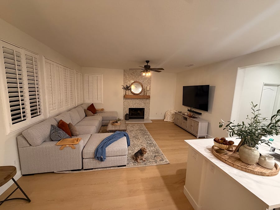 family room/kitchen