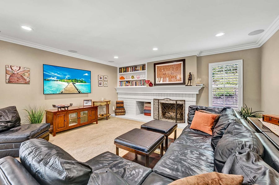 Tons of natural light, custom recessed lighting, and a custom Surround Sound System for your Movie Nights!