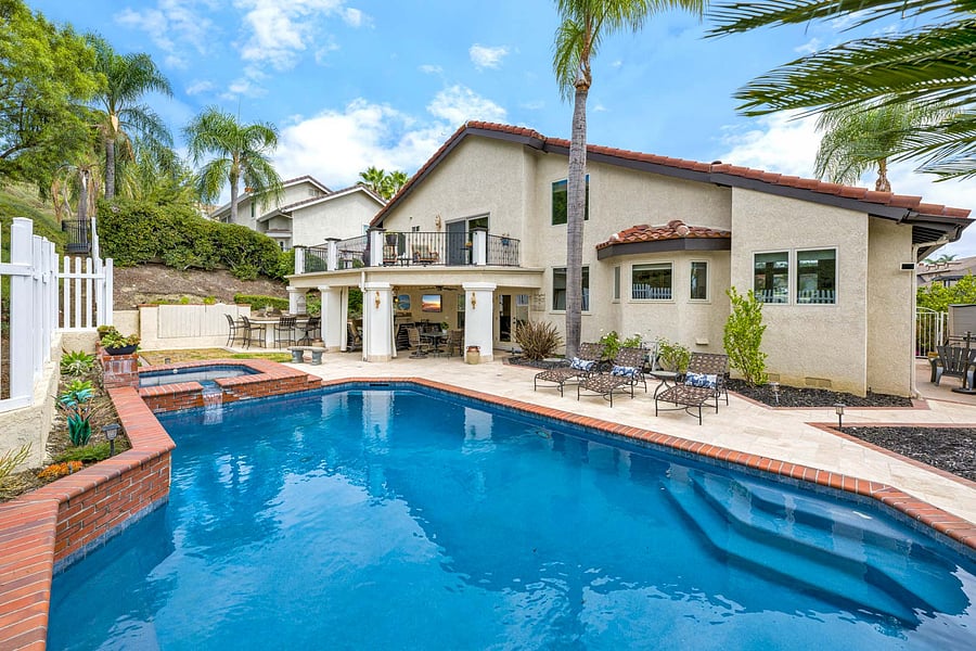 Resort Style living at its FINEST, completely resurfaced custom pool. Smooth to the touch, and pleasing to the eye. Newer pool equipment, landscaping all around too!