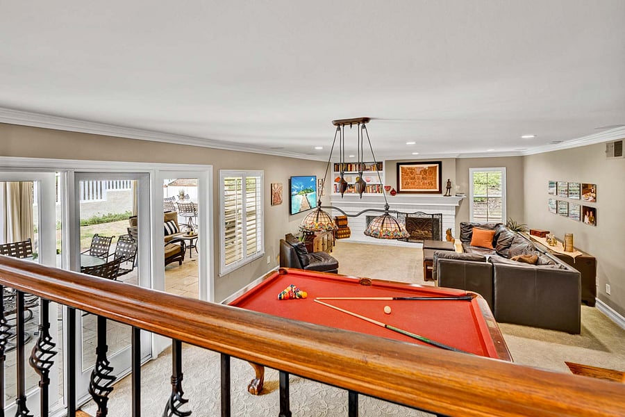 Imagine all the memories you will make in this huge game room/TV room!