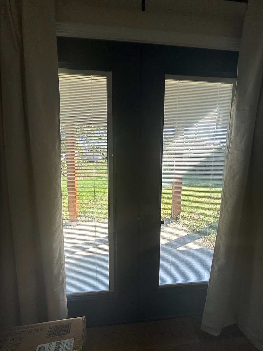 French doors to patio