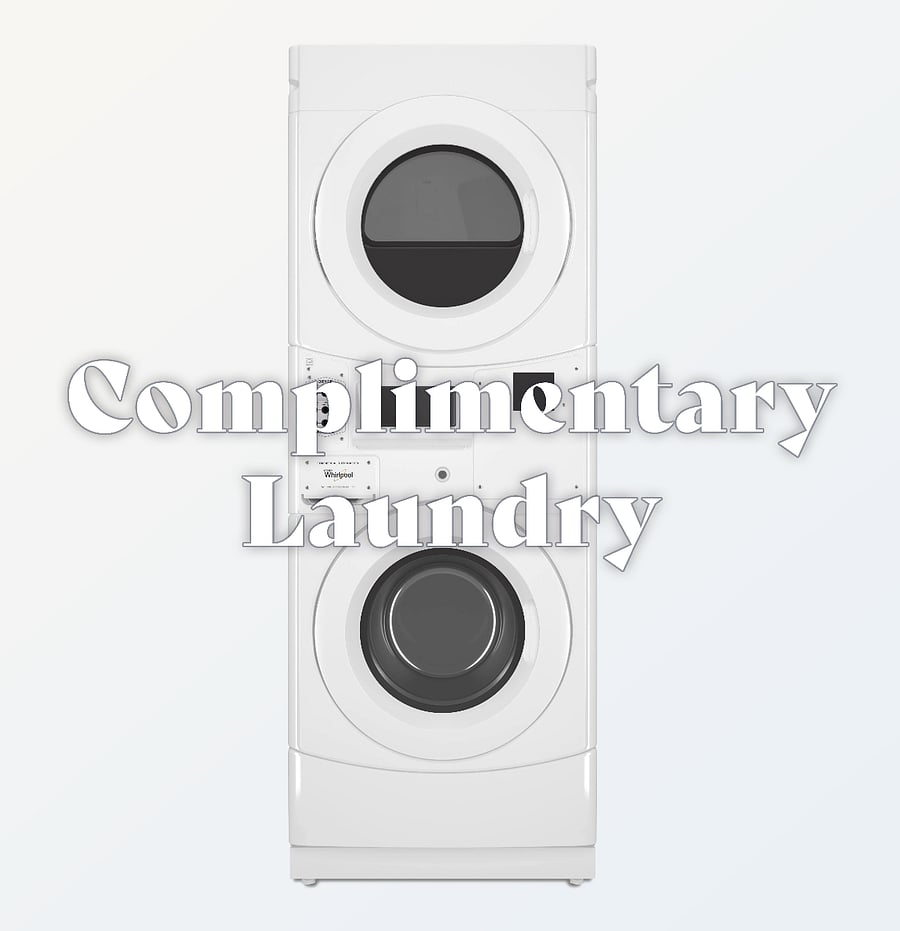 Enjoy the free in-apartment washer and dryer during your stay!