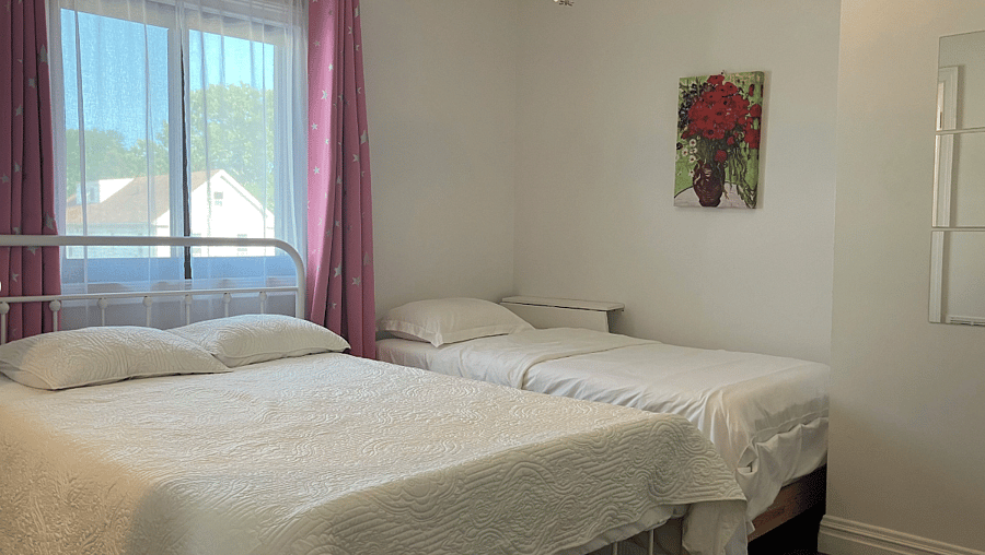 Wake up to a bright, cozy space designed to help you feel refreshed!
