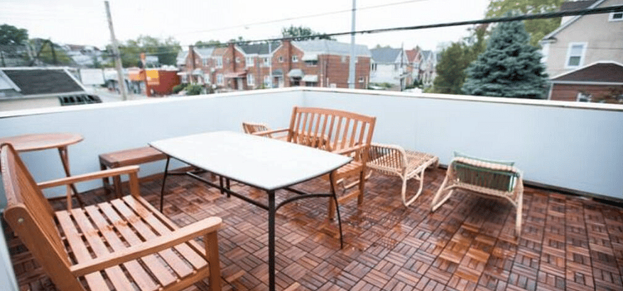 Outdoor space with outdoor furniture