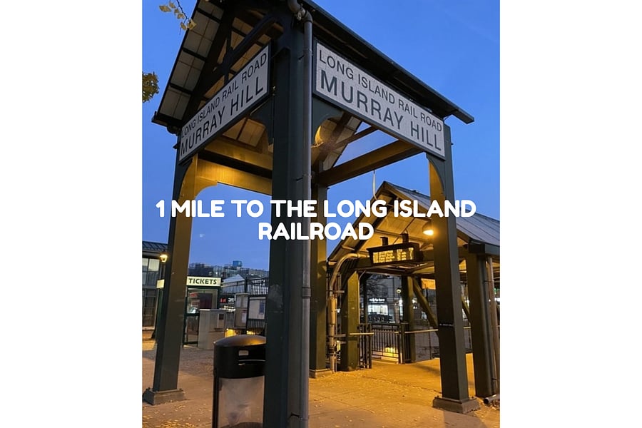 1 mile to the Long Island Railroad