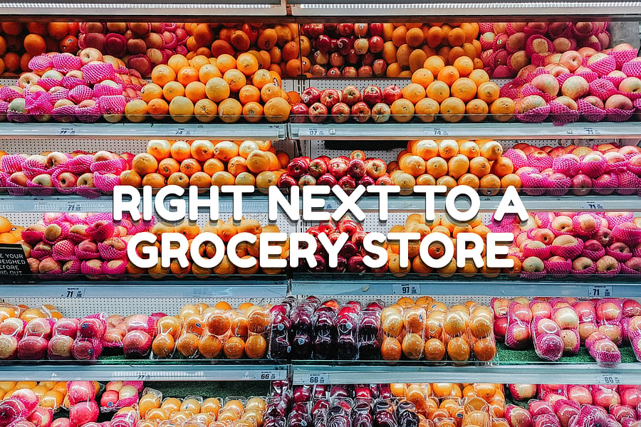 Grocery store just across the street