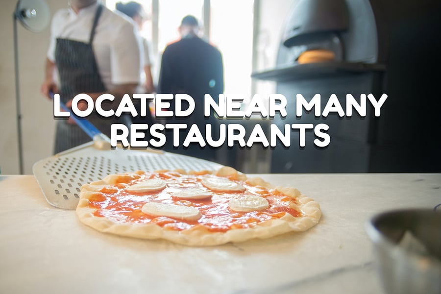 Many restaurants nearby