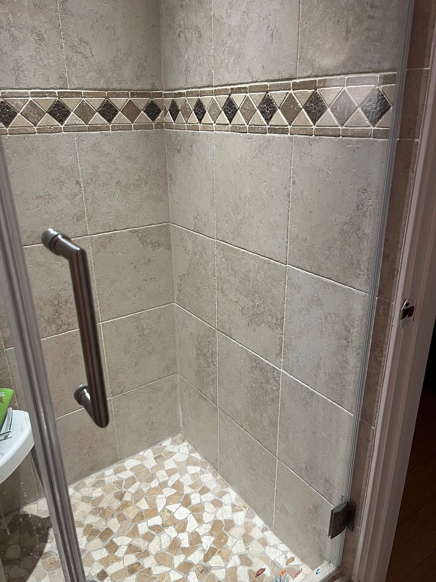 Walk-in shower.