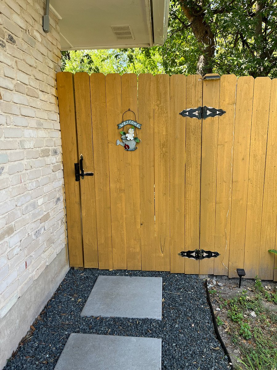 Entry gate to private patio and room.