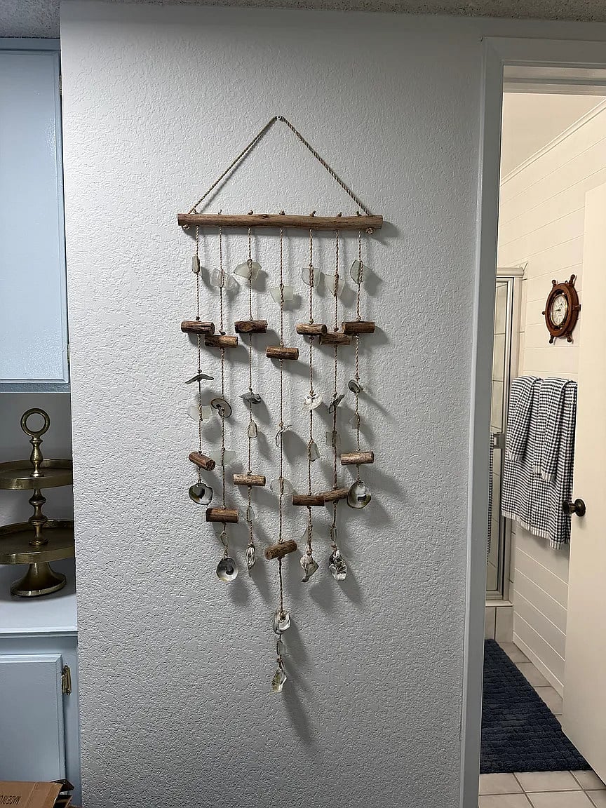 Sea glass and driftwood