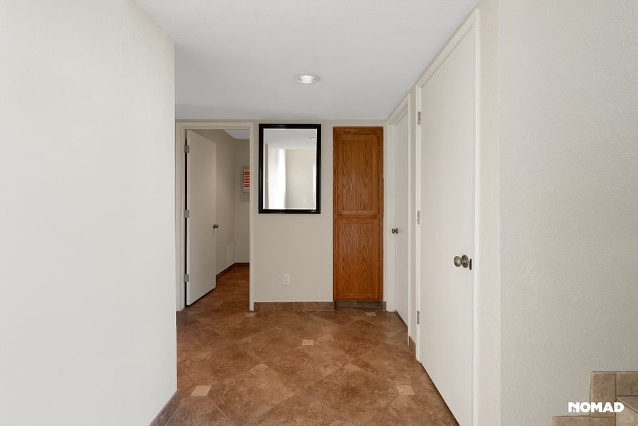 First floor hallway facing west