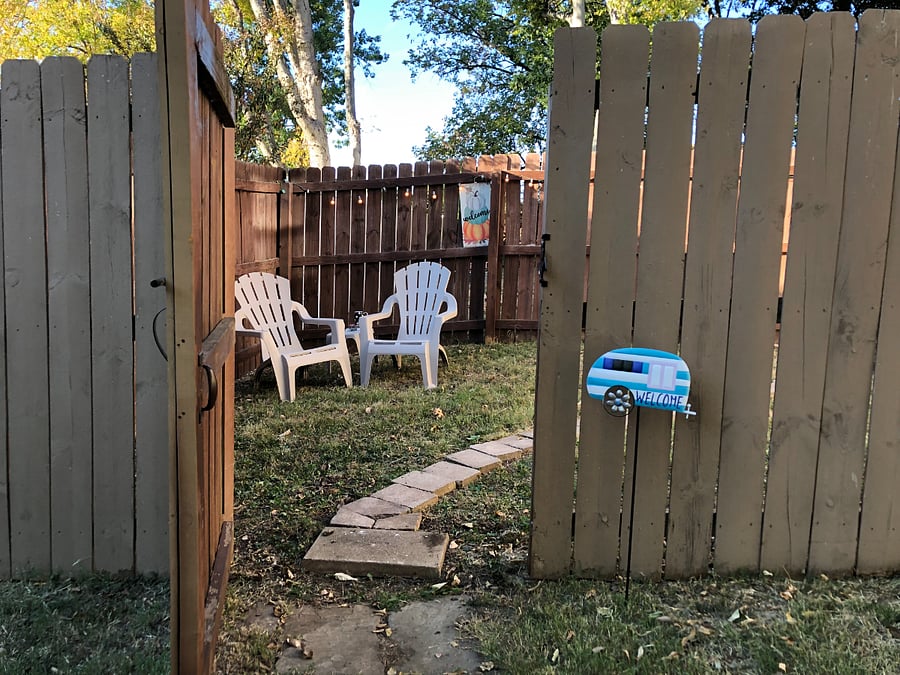 Enjoy a cup of coffee or glass of wine in your private, gated side yard!