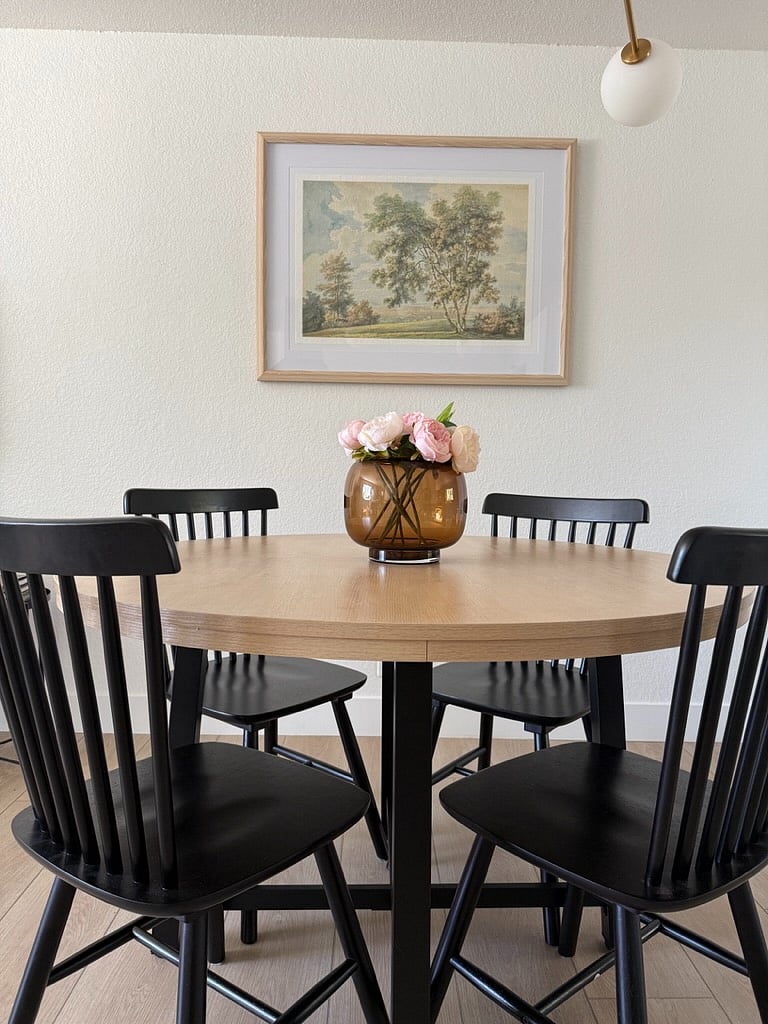 Dining table for four.