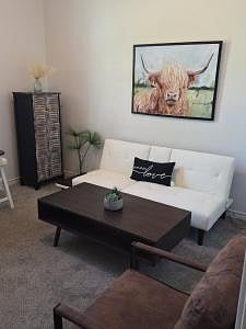 Couch unfolds to a twin size and storage under the coffee table.