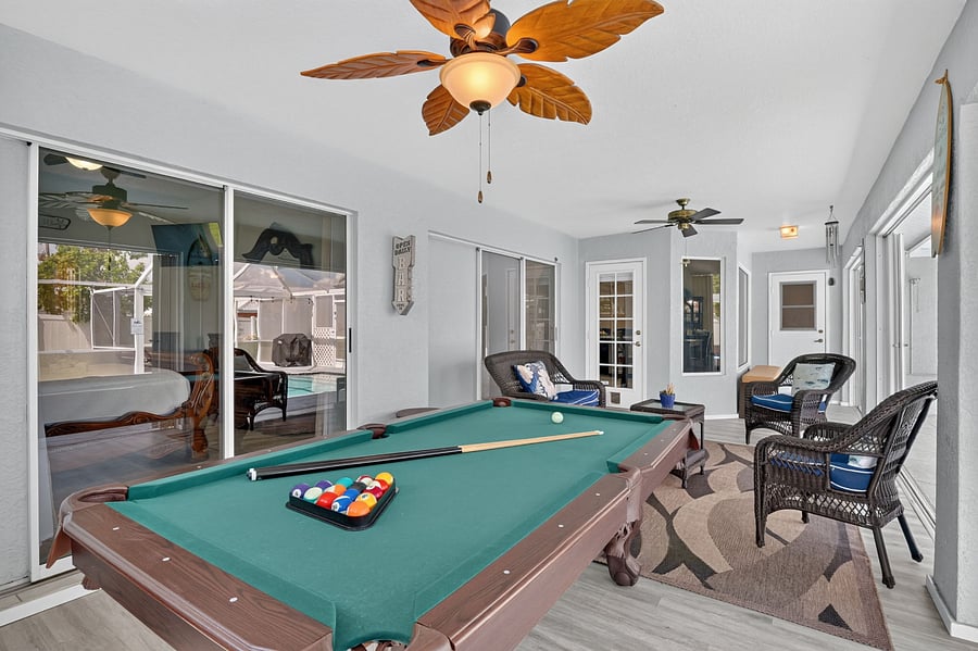Pool side Pool Table