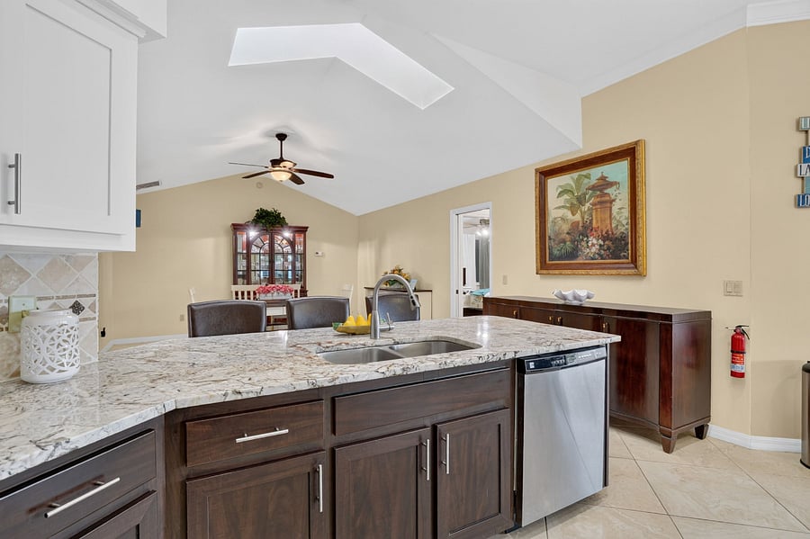 View of formal dinning from kitchen.
