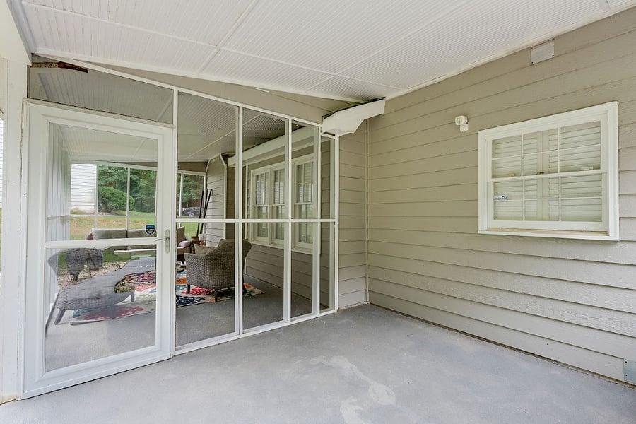 View of Screen Porch  with covered Extension
