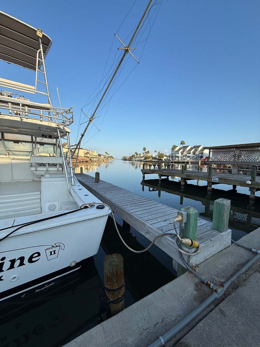 Boat slips and view of canal.