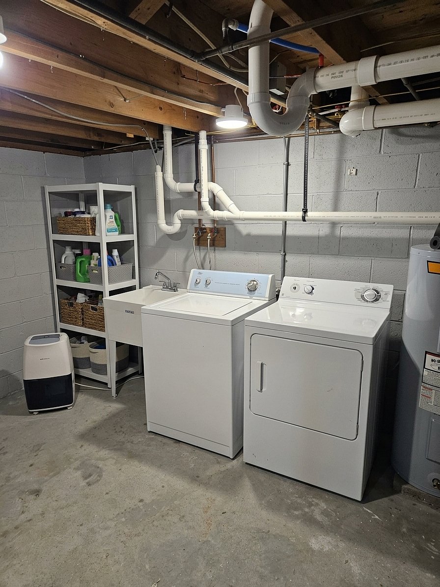 Washer and Dryer in the basement