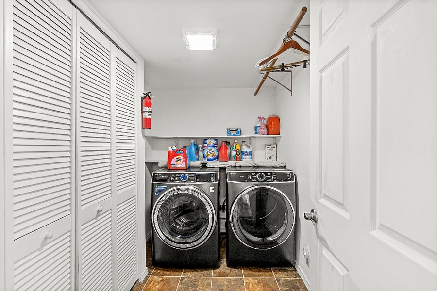Enjoy the convenience of an on premises washer and dryer.  
