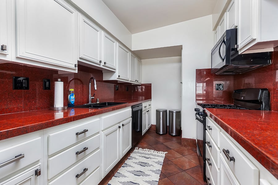 Kitchen: The fully stocked kitchen has everything from a rice cooker to silverware for convenient meals at home