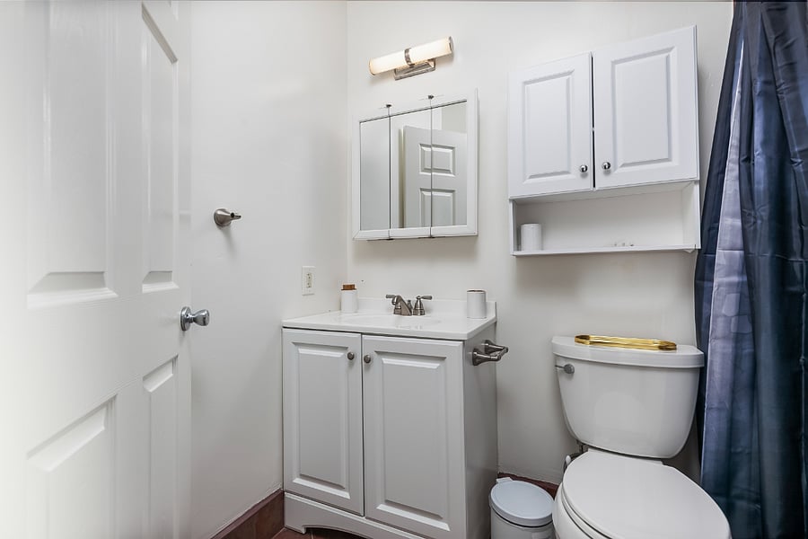 Master Bedroom 2 (Blue Suite): The attached bathroom for the Blue Suite (Left side)