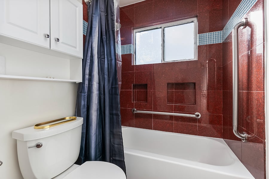 Master Bedroom 2 (Blue Suite): The attached bathroom for the Blue Suite (Right side)
