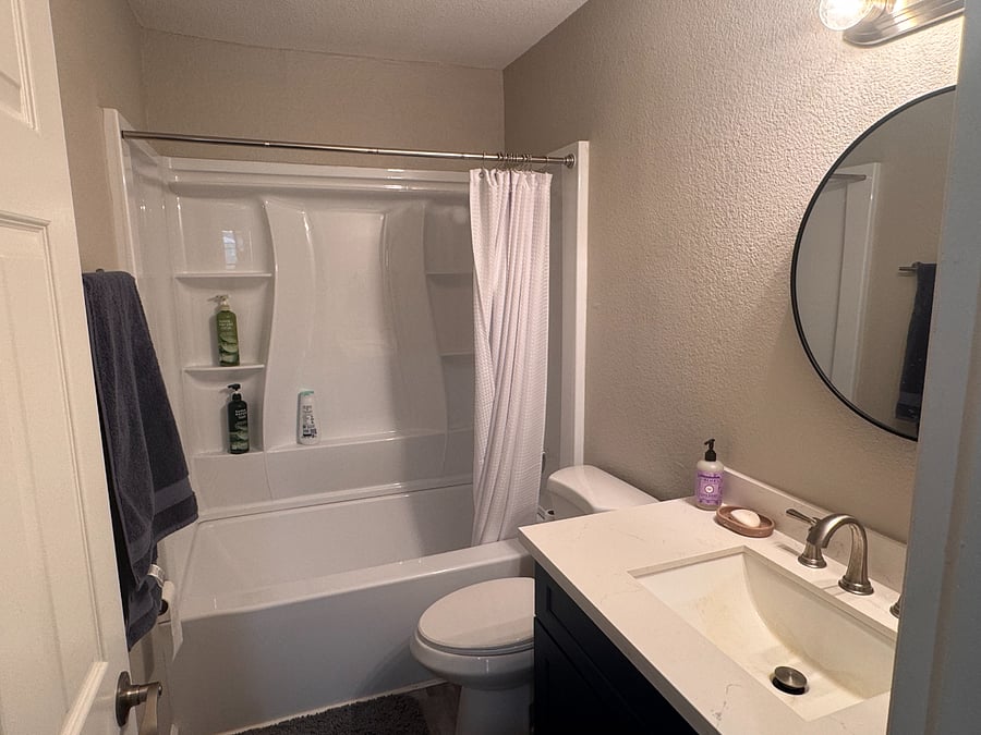 Guest bathroom shared