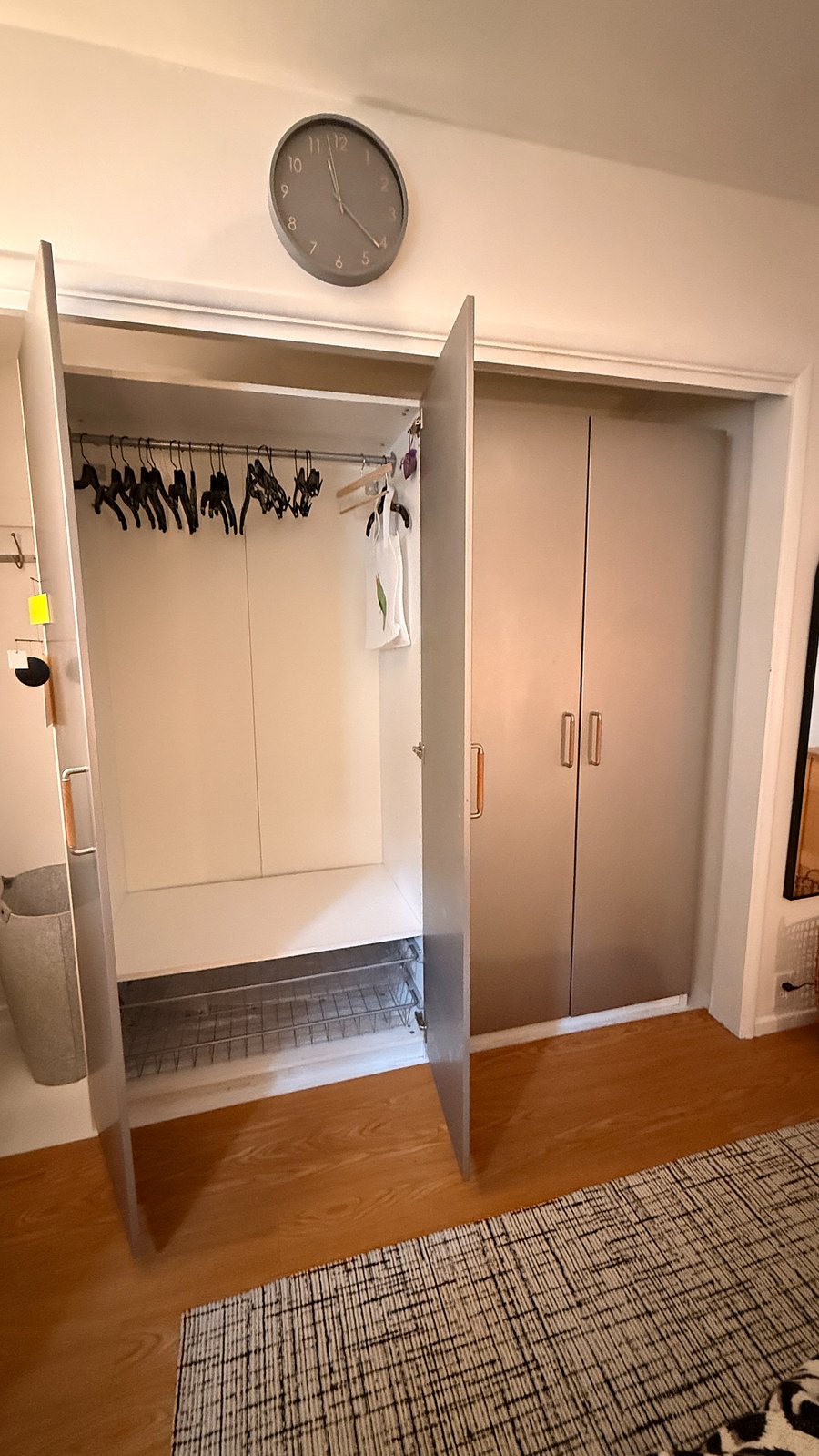 two large modern wardrobes