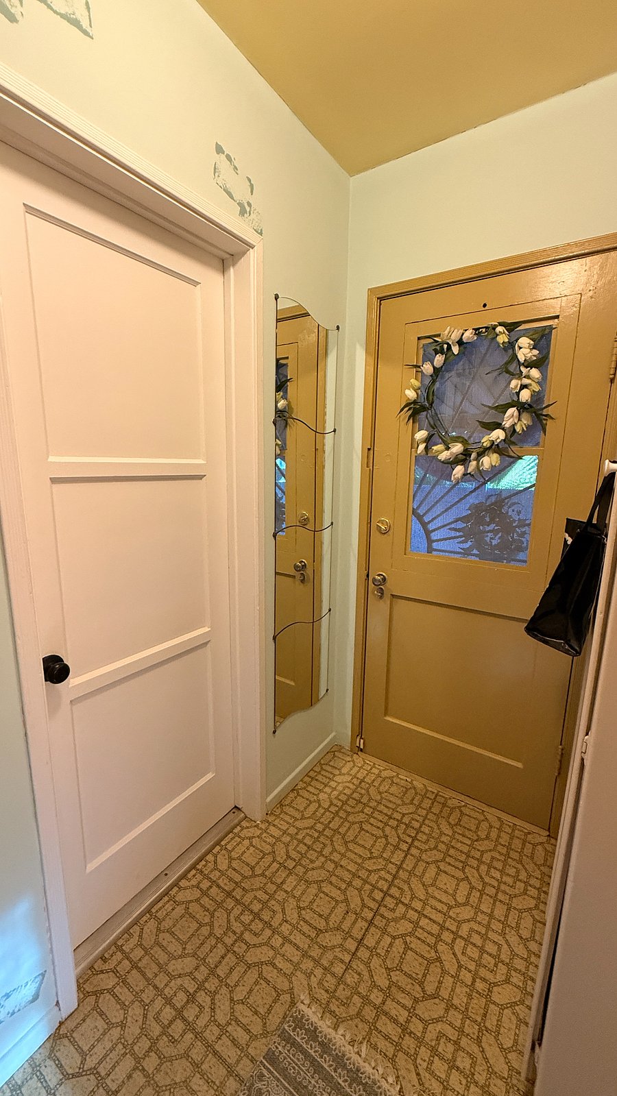 This is the door to the bedroom/ensuite and the entry from outside 