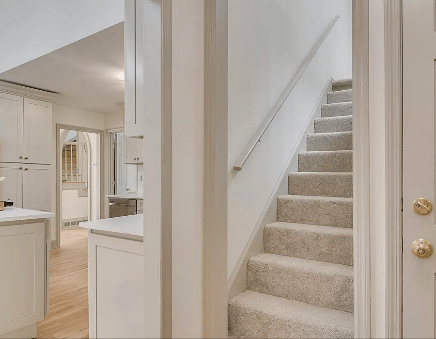 Stairs to loft off of the kitchen