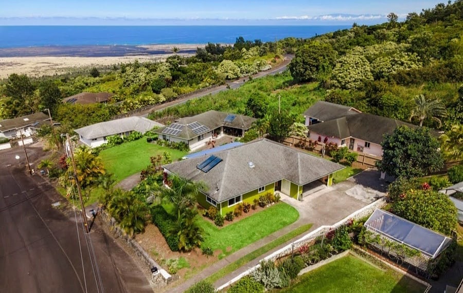 Top aerial view of the property