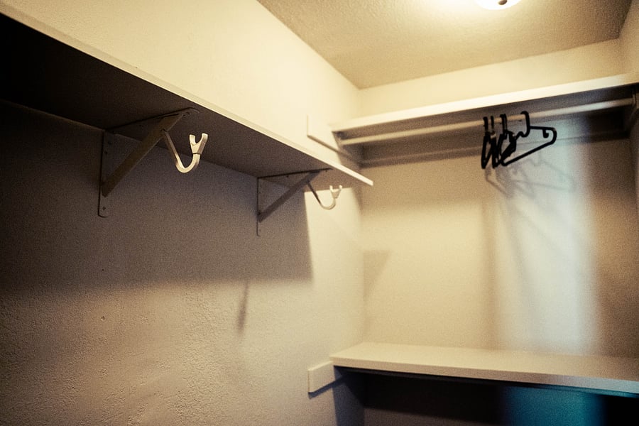 Closets with hangars