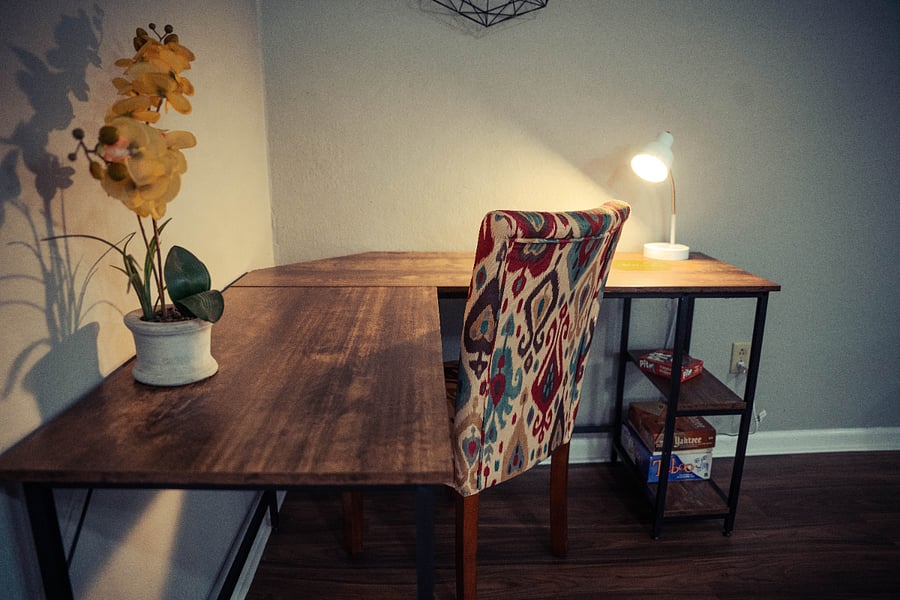 Desk in living room #2