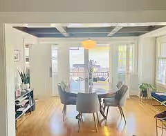 double french glass doors to newly added deck